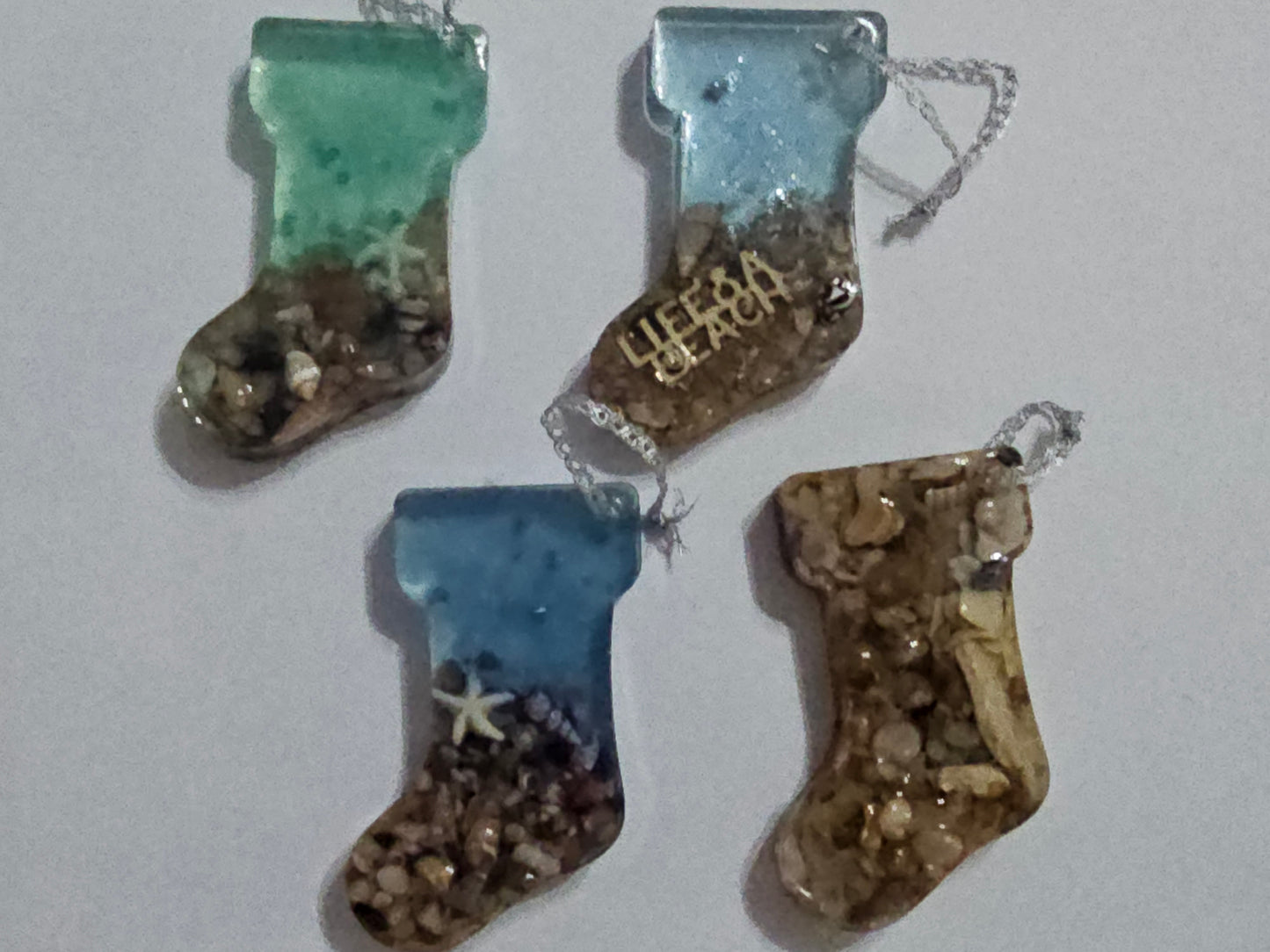 Christmas ornaments - seascape stockings