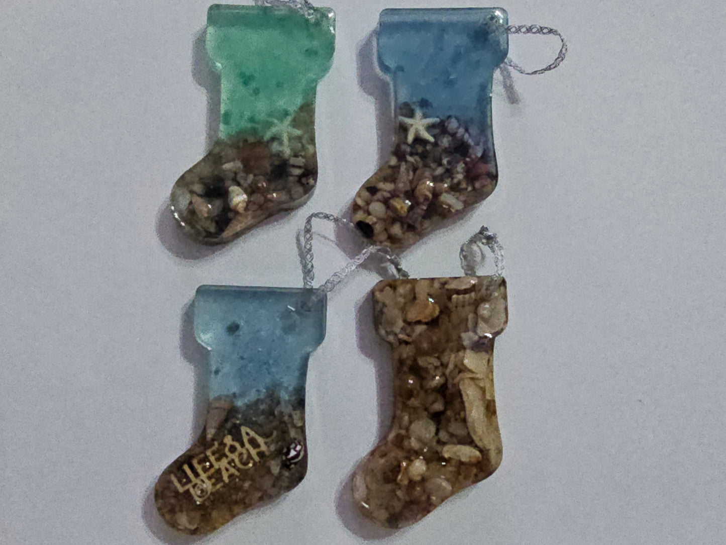 Christmas ornaments - seascape stockings