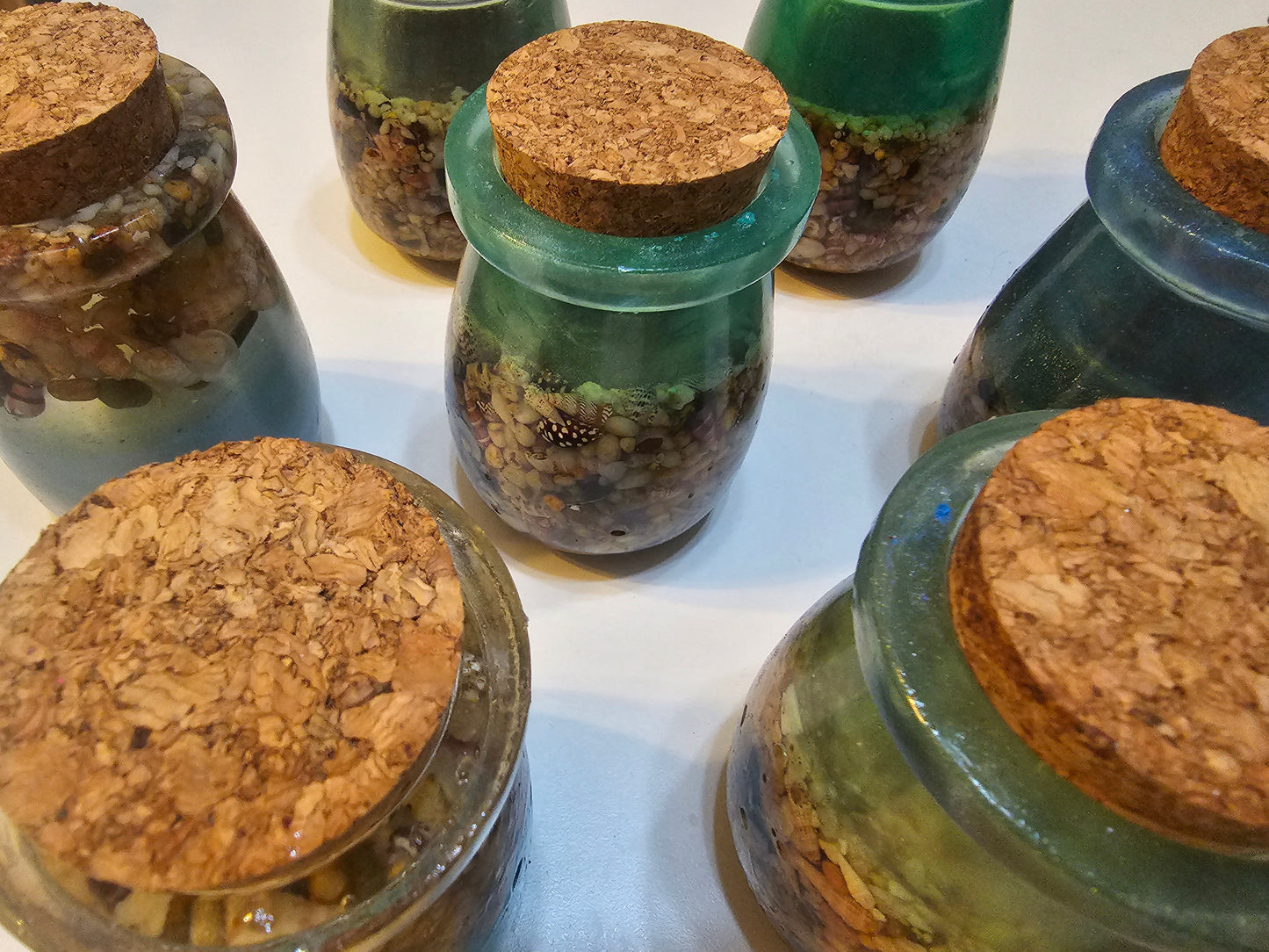 Coastal living storage jar/ spice jar seascape designs