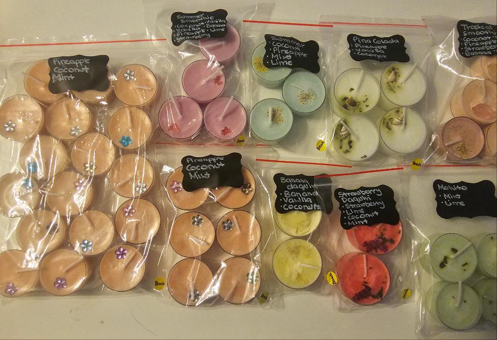 Boho Beach scented candles - tealights