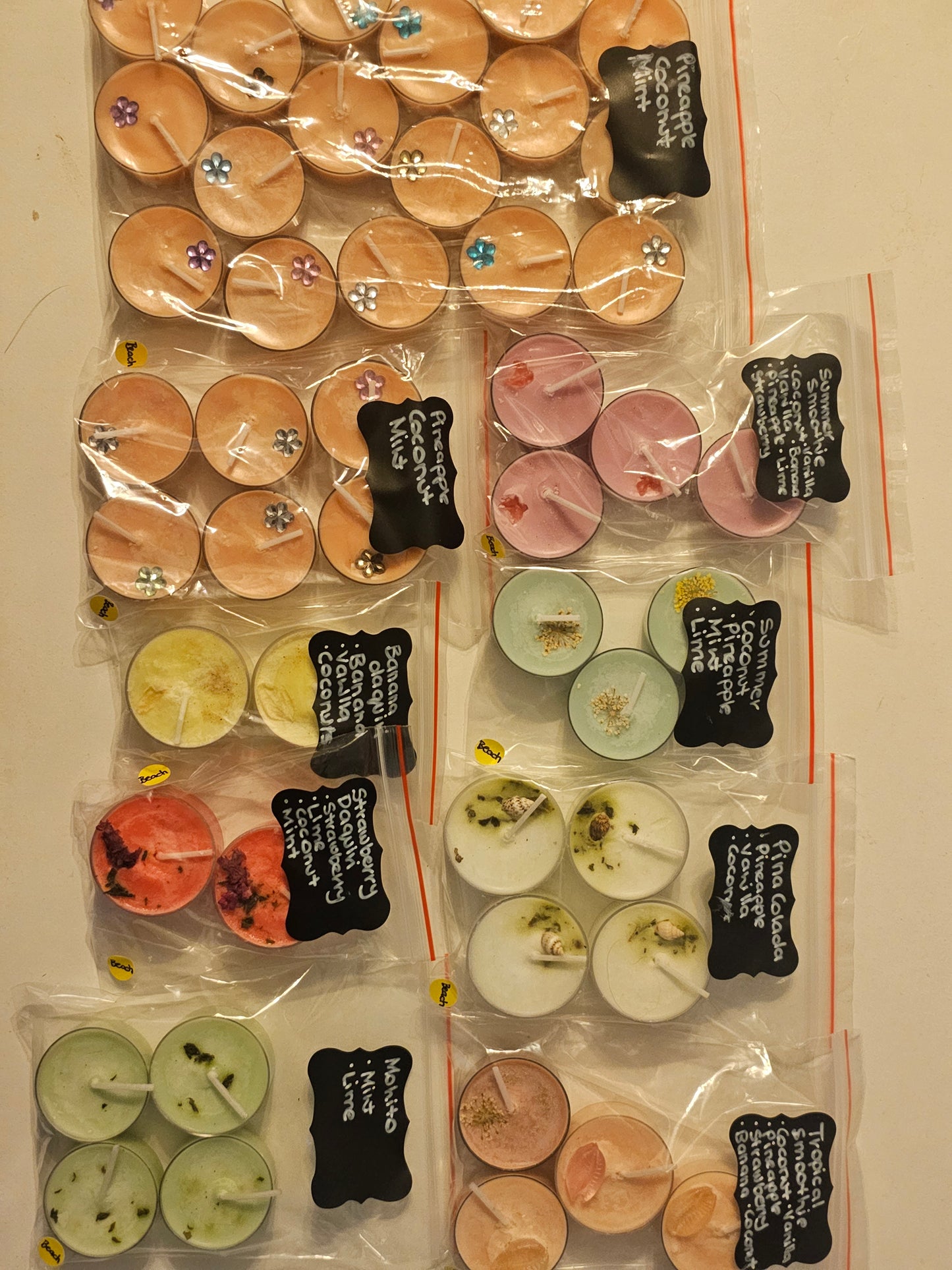 Boho Beach scented candles - tealights