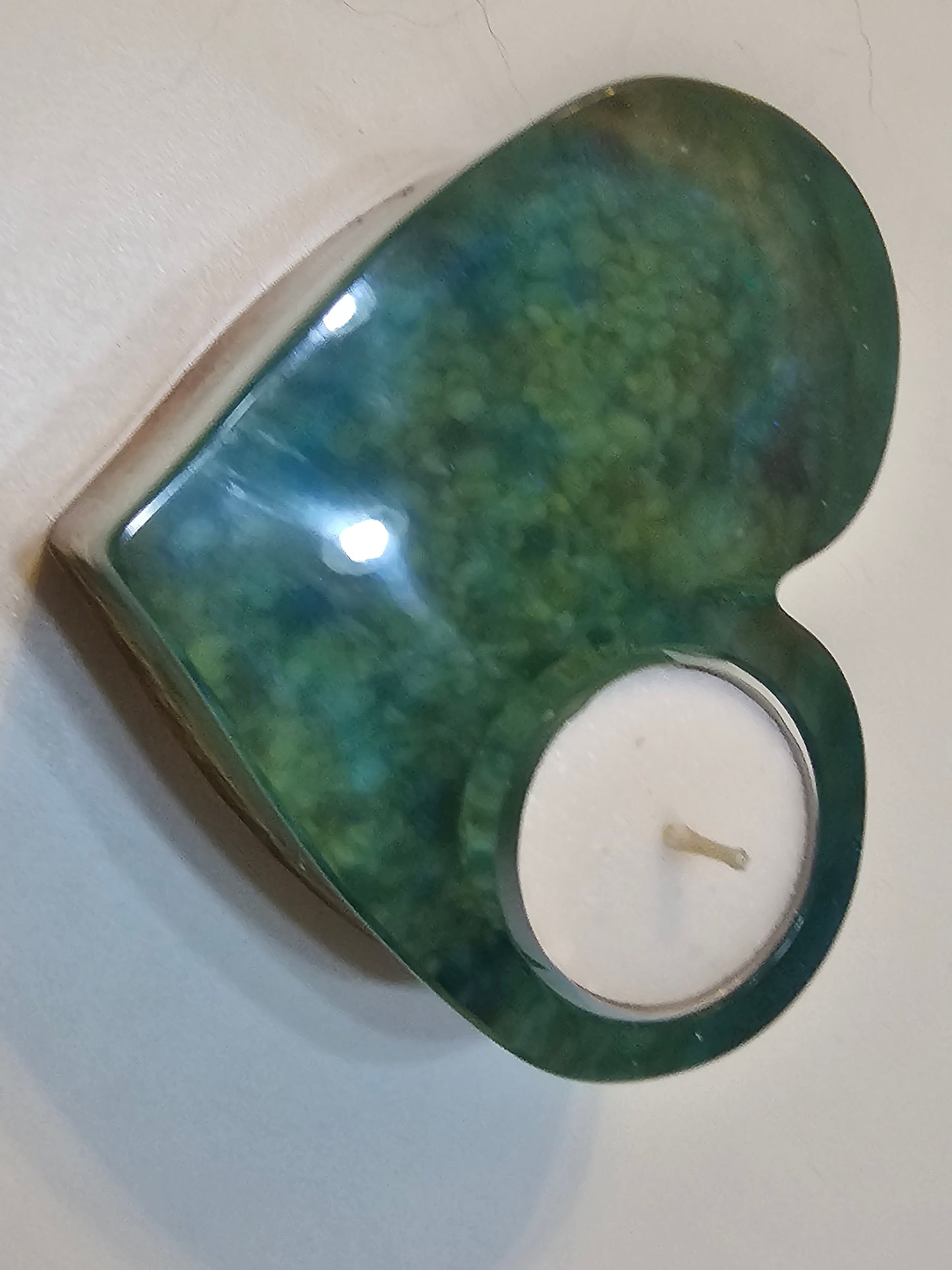 Table art - seascape tealight candle holders