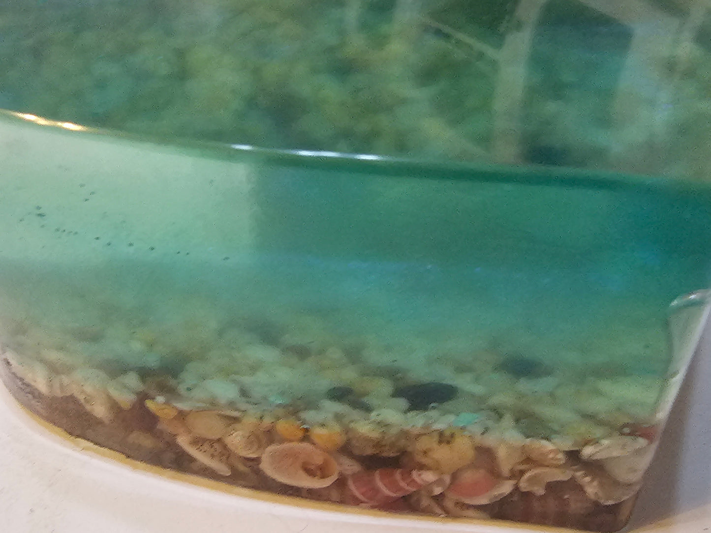 Table art - seascape tealight candle holders