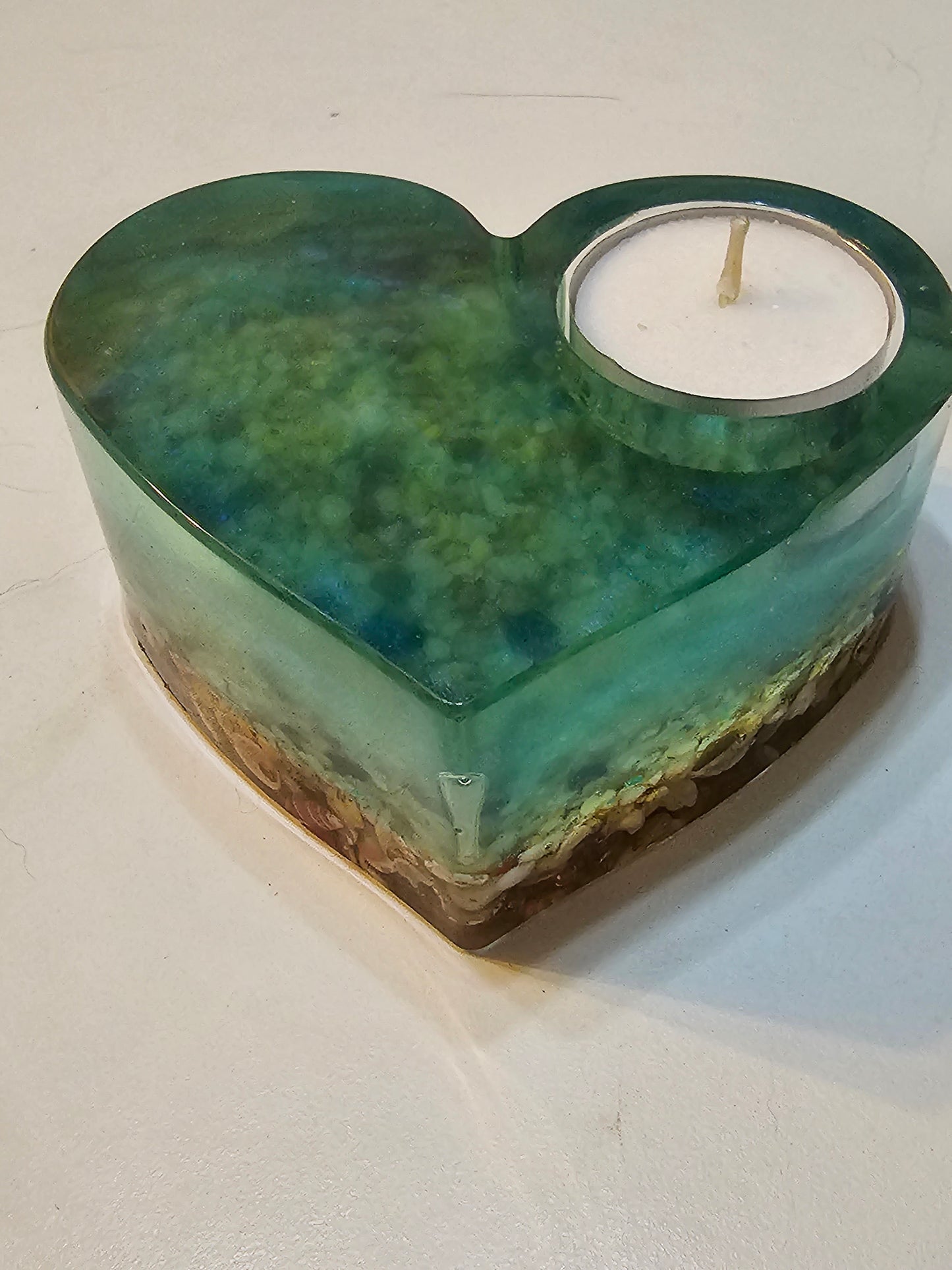 Table art - seascape tealight candle holders