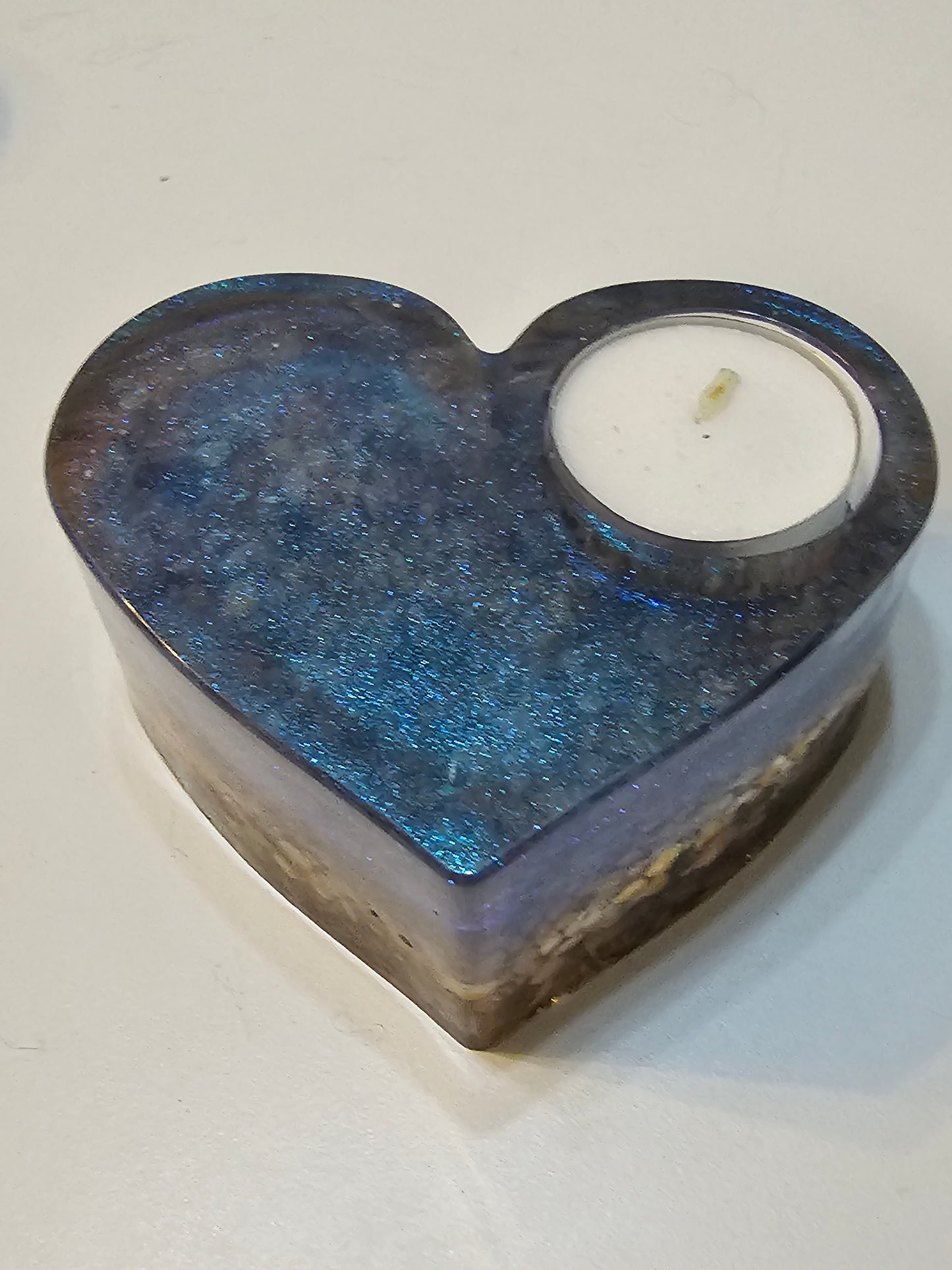 Table art - seascape tealight candle holders