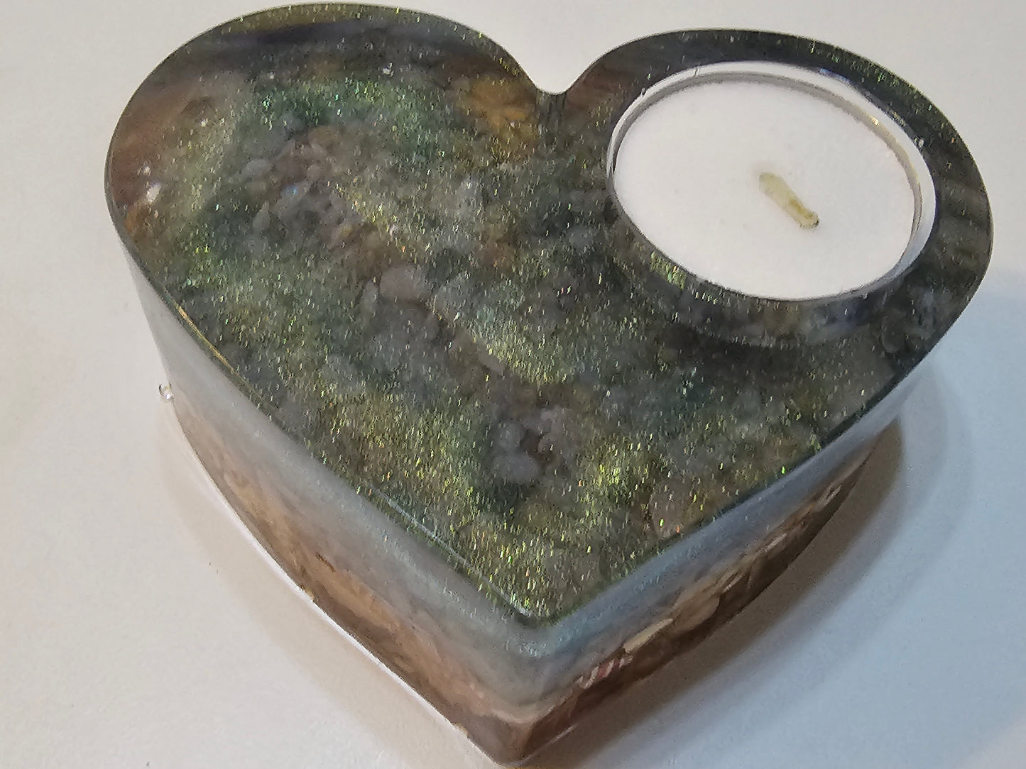 Table art - seascape tealight candle holders