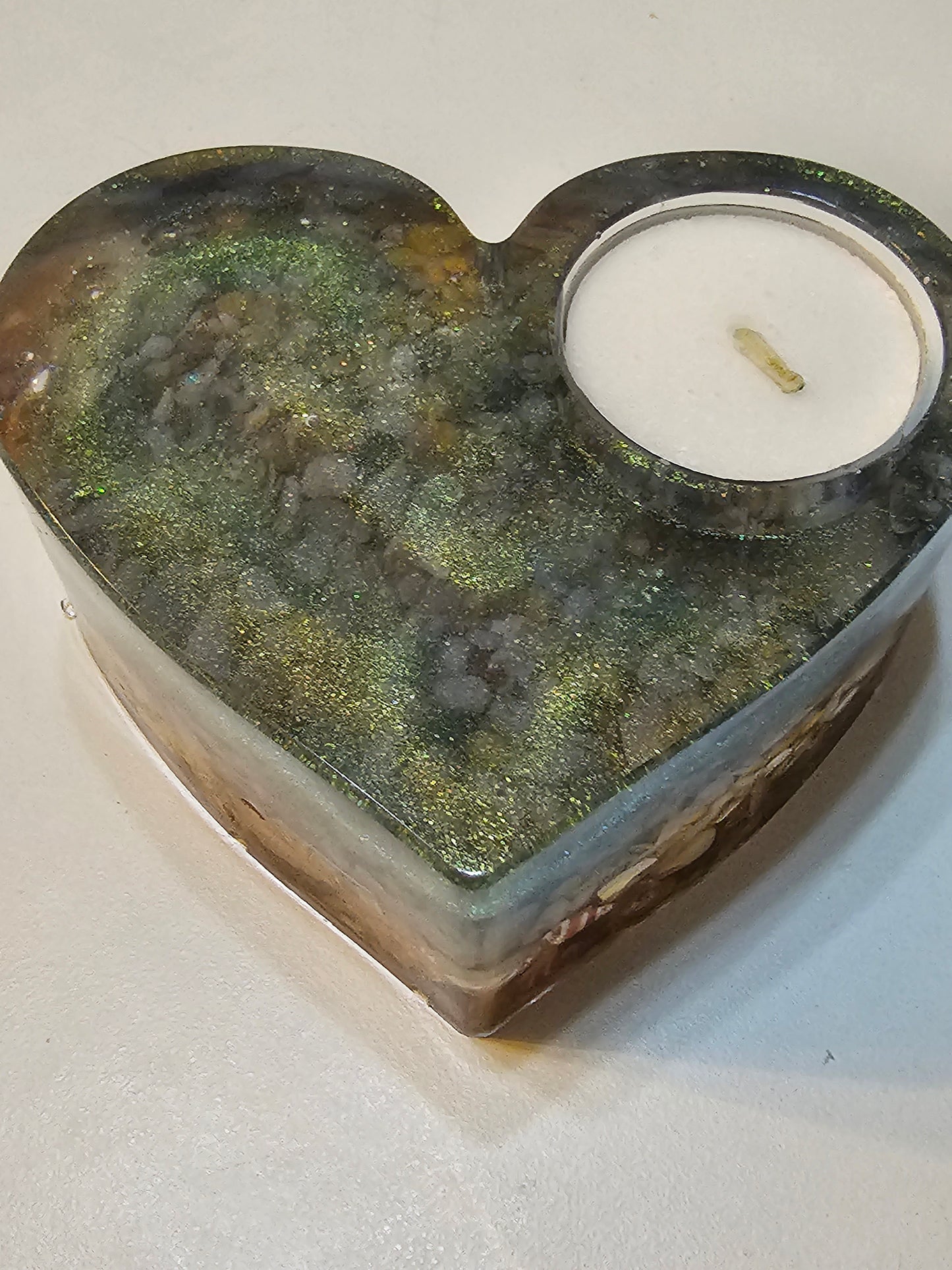 Table art - seascape tealight candle holders