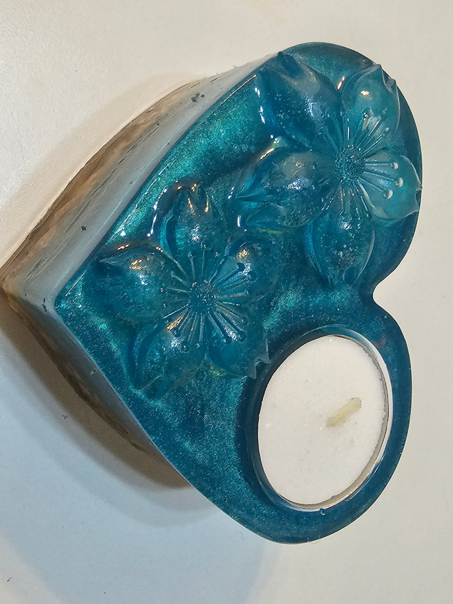 Table art - seascape tealight candle holders