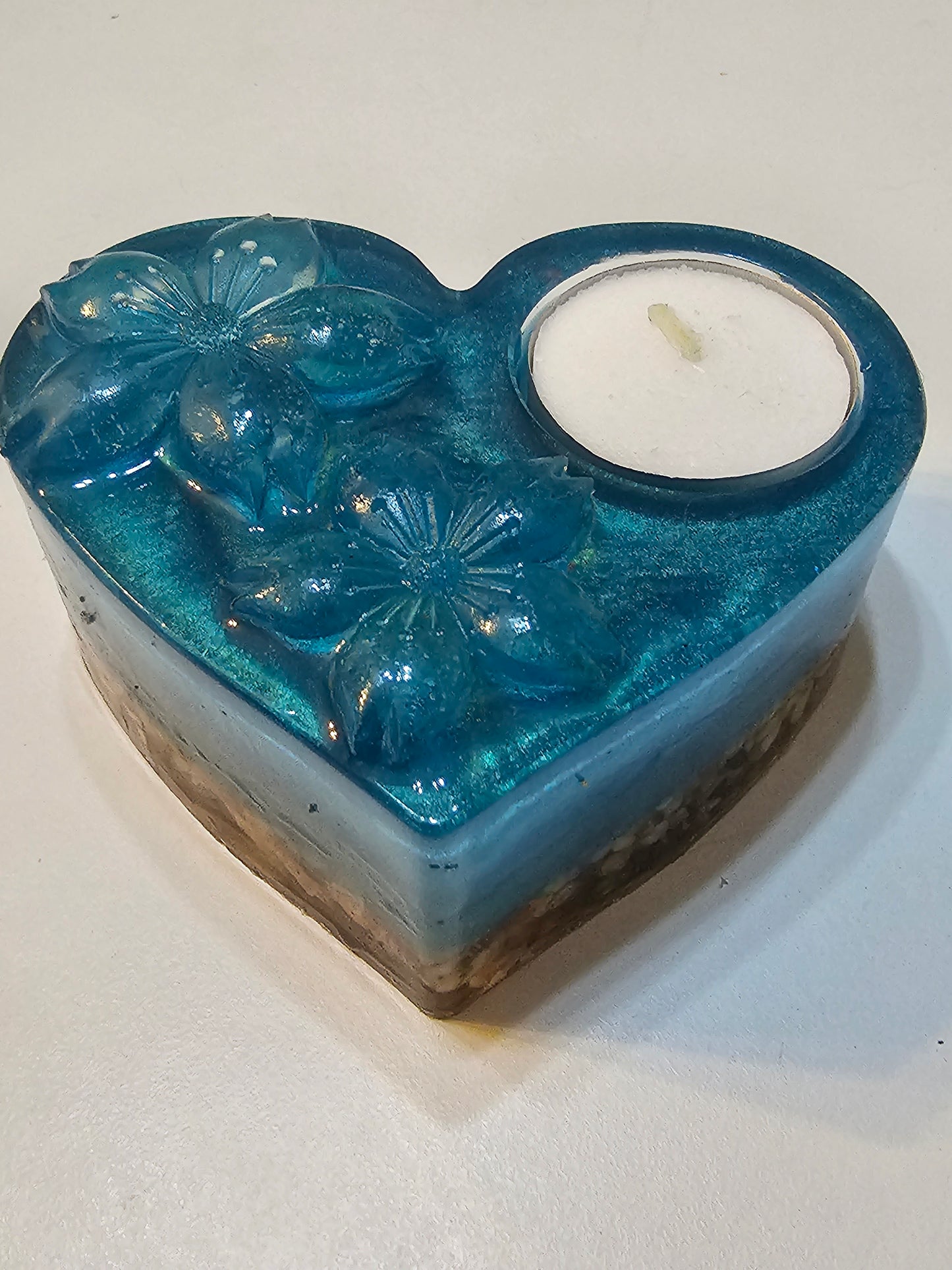 Table art - seascape tealight candle holders