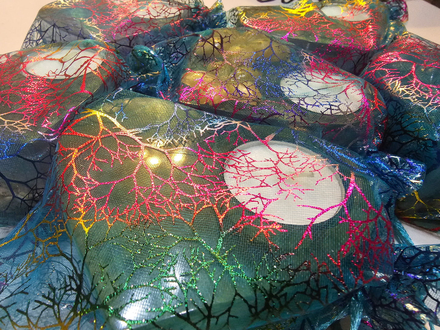 Table art - seascape tealight candle holders