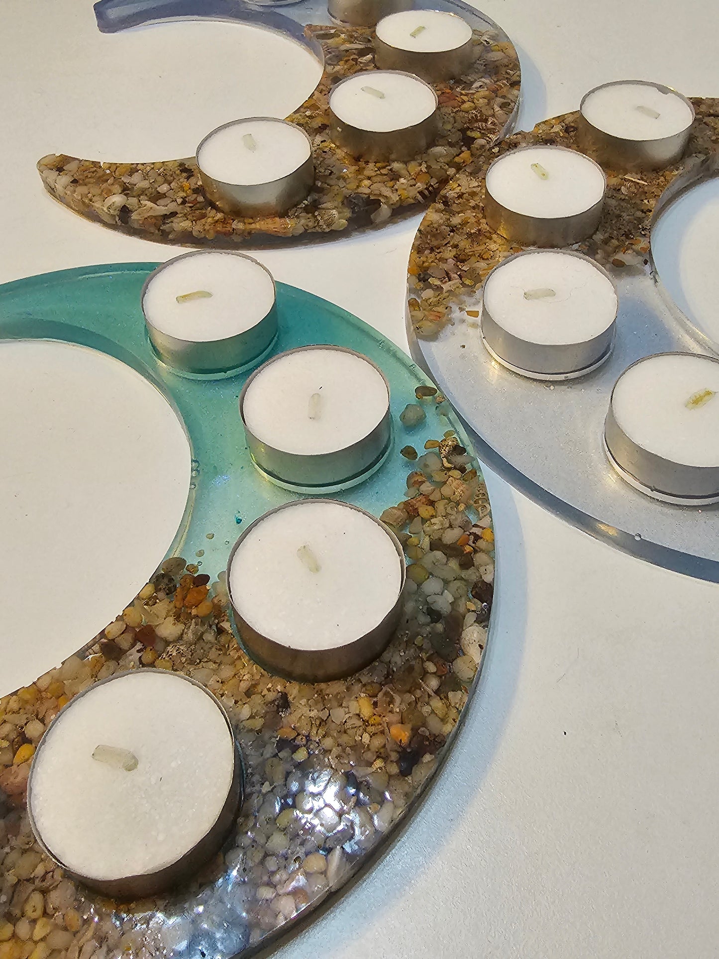 Moonrise tealight candle holders