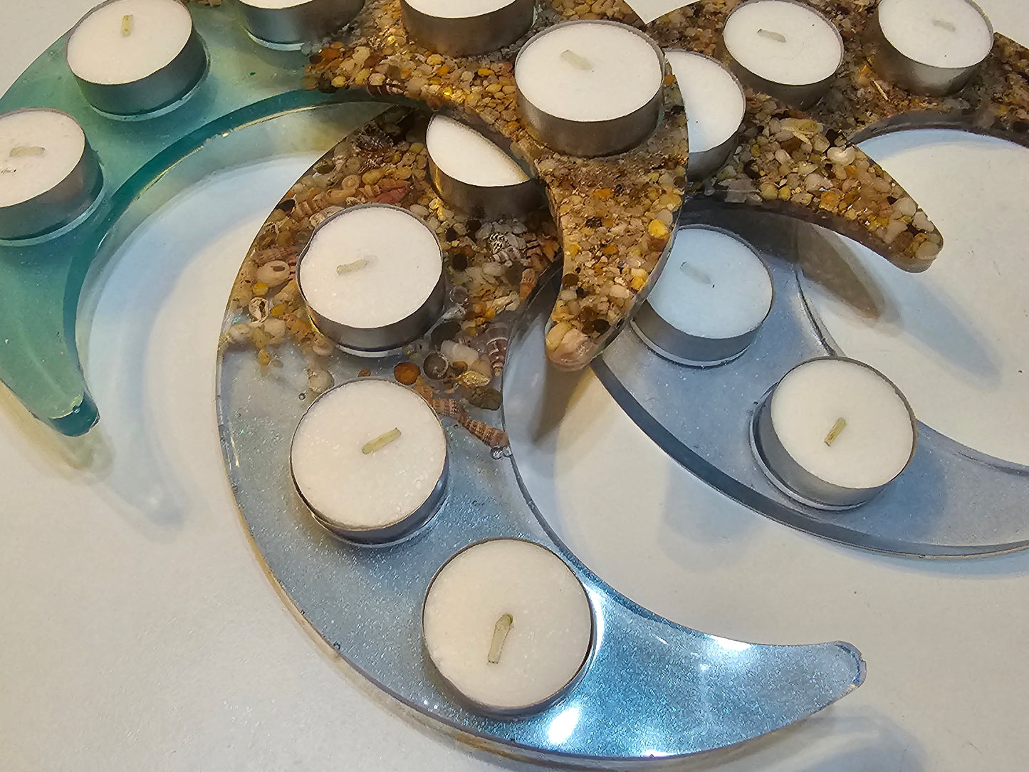 Moonrise tealight candle holders