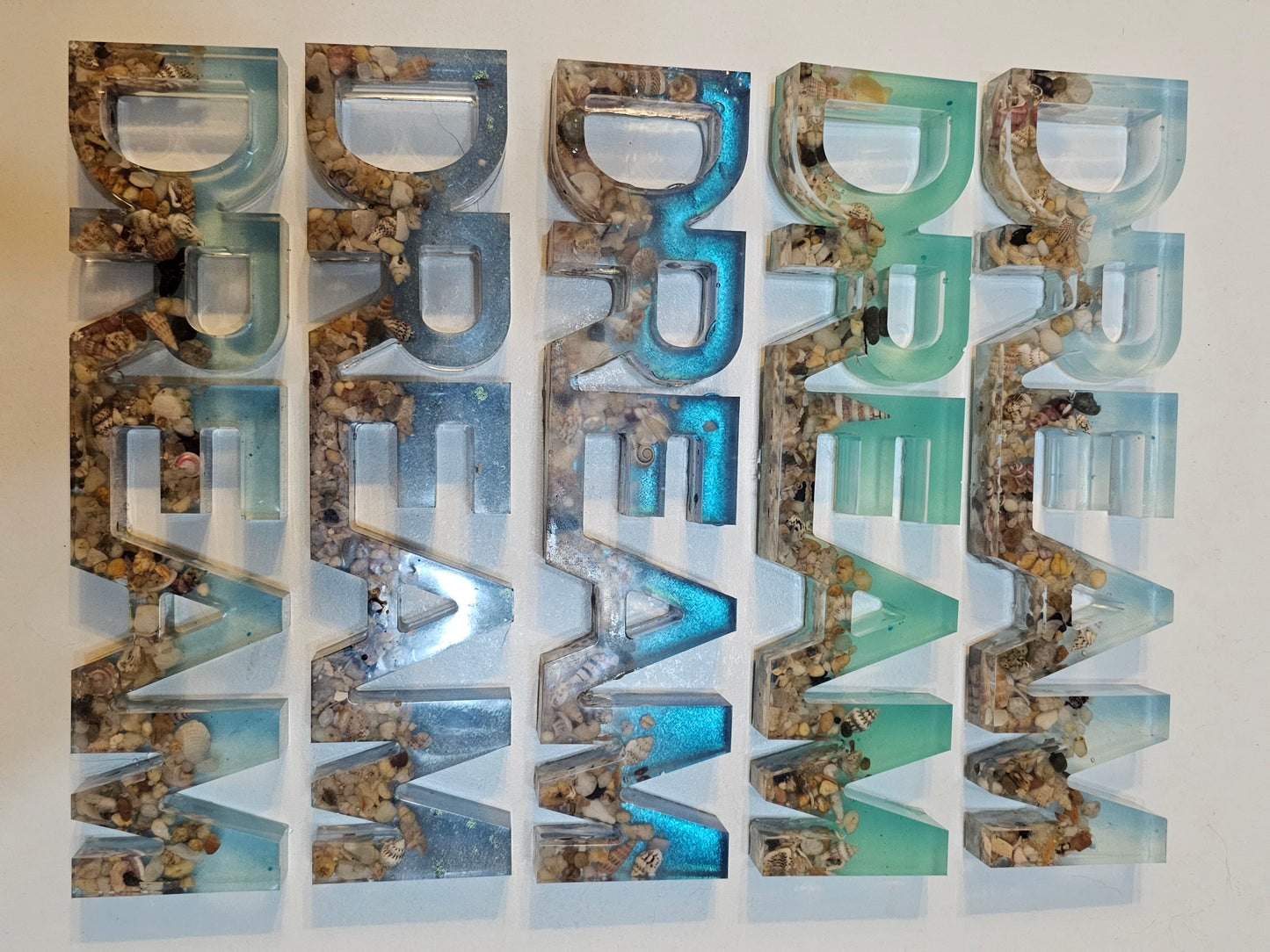 Ocean dreaming bedroom table art