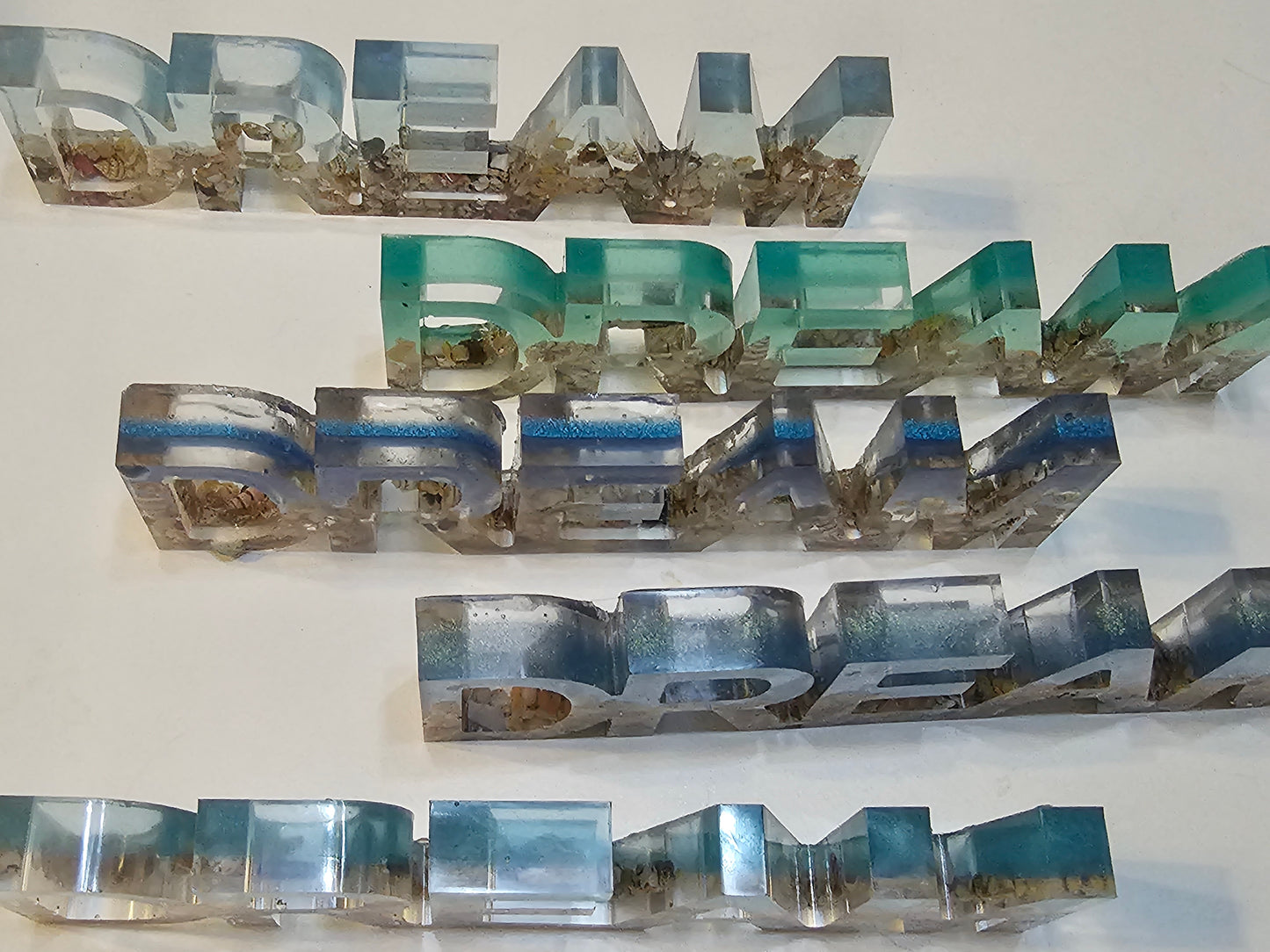 Ocean dreaming bedroom table art