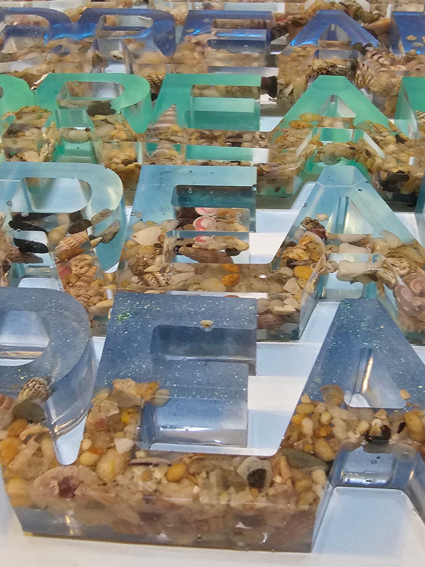 Ocean dreaming bedroom table art
