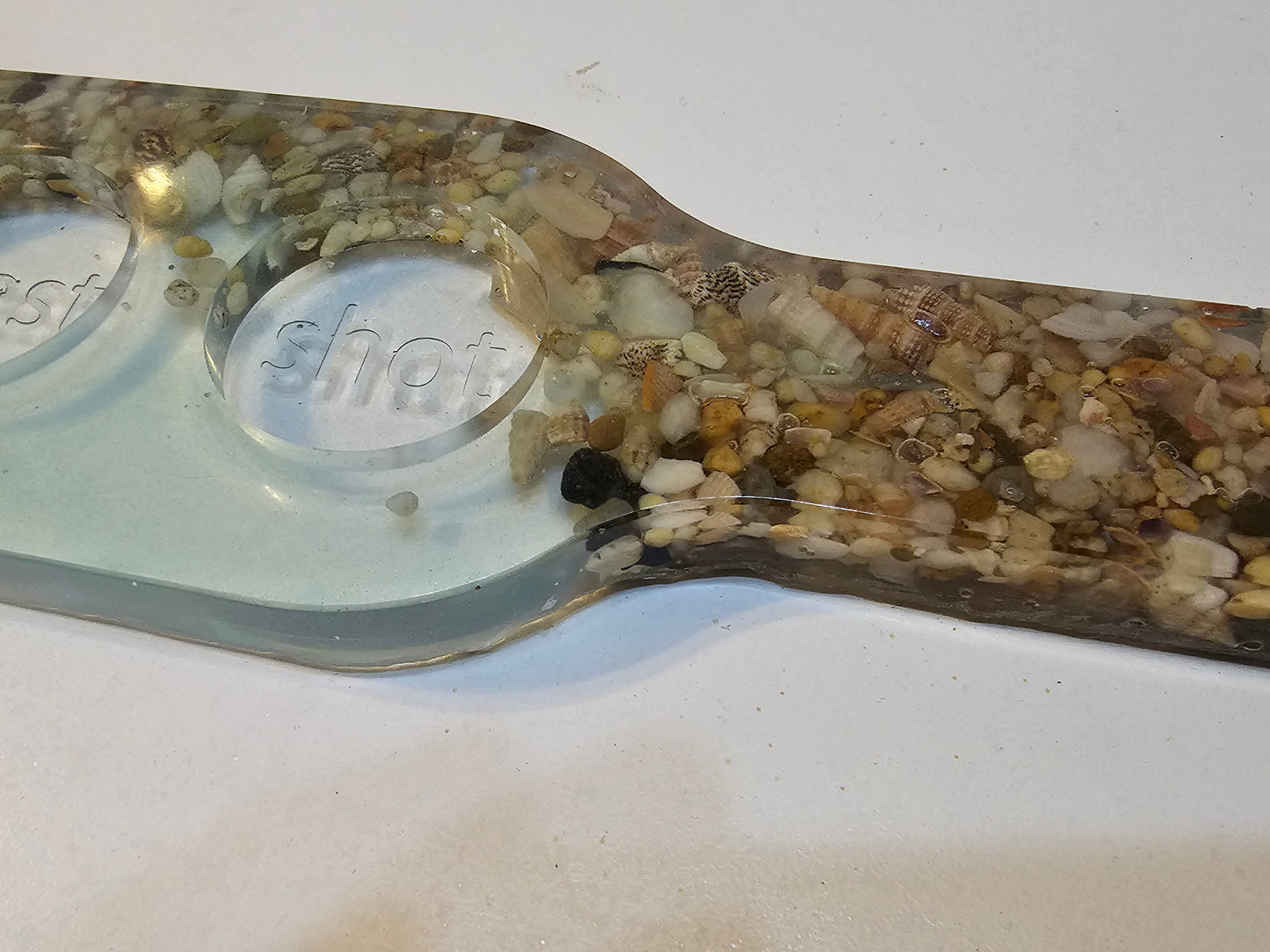 Ocean inspired shot glass tray/ tealight candle tray