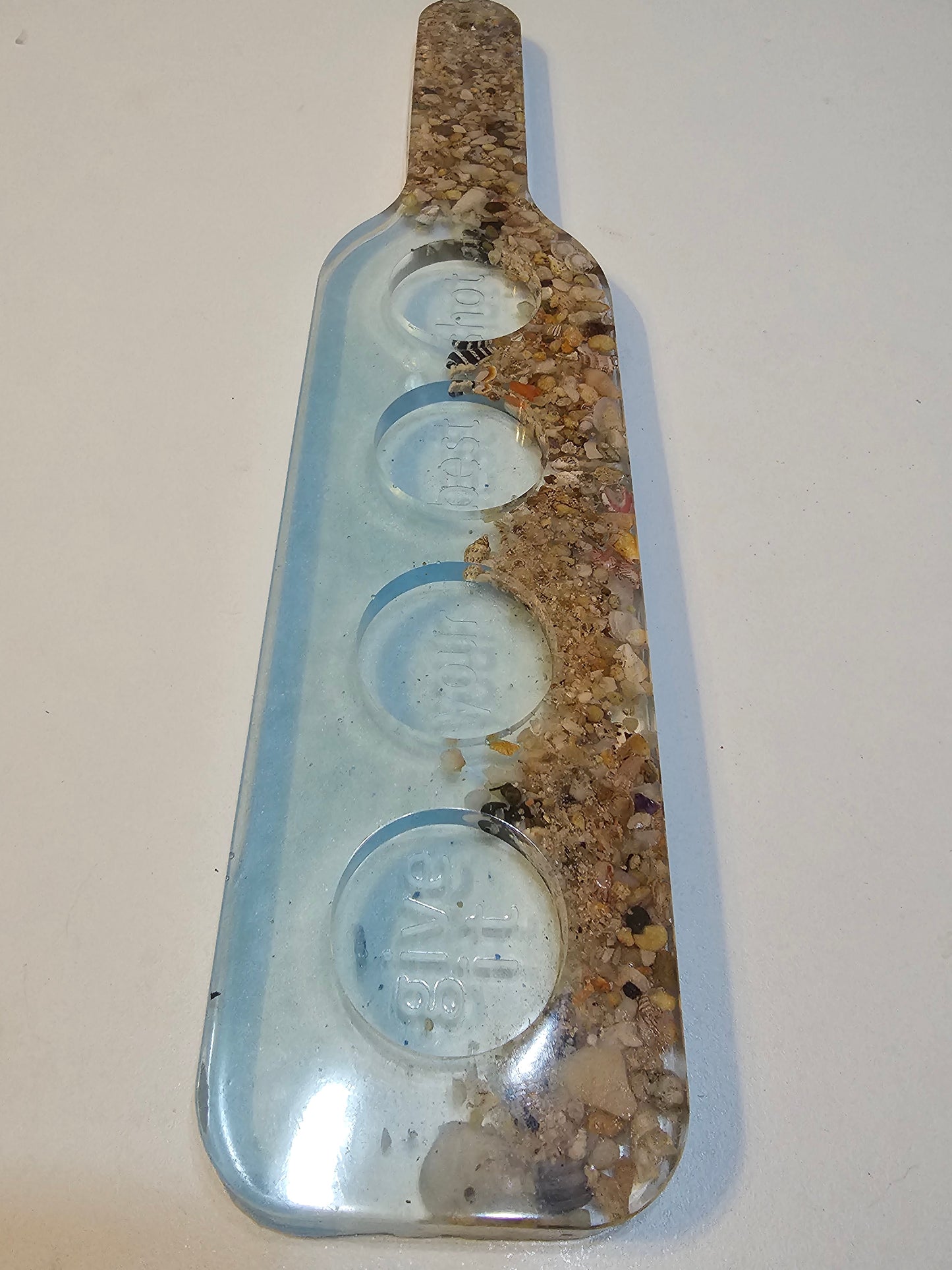 Ocean inspired shot glass tray/ tealight candle tray