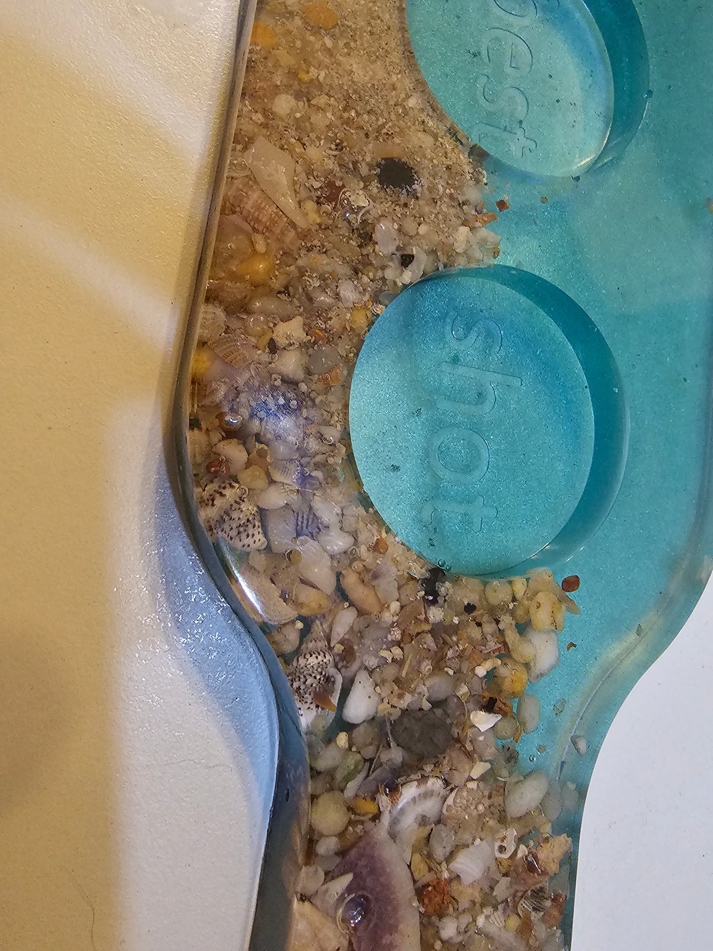 Ocean inspired shot glass tray/ tealight candle tray