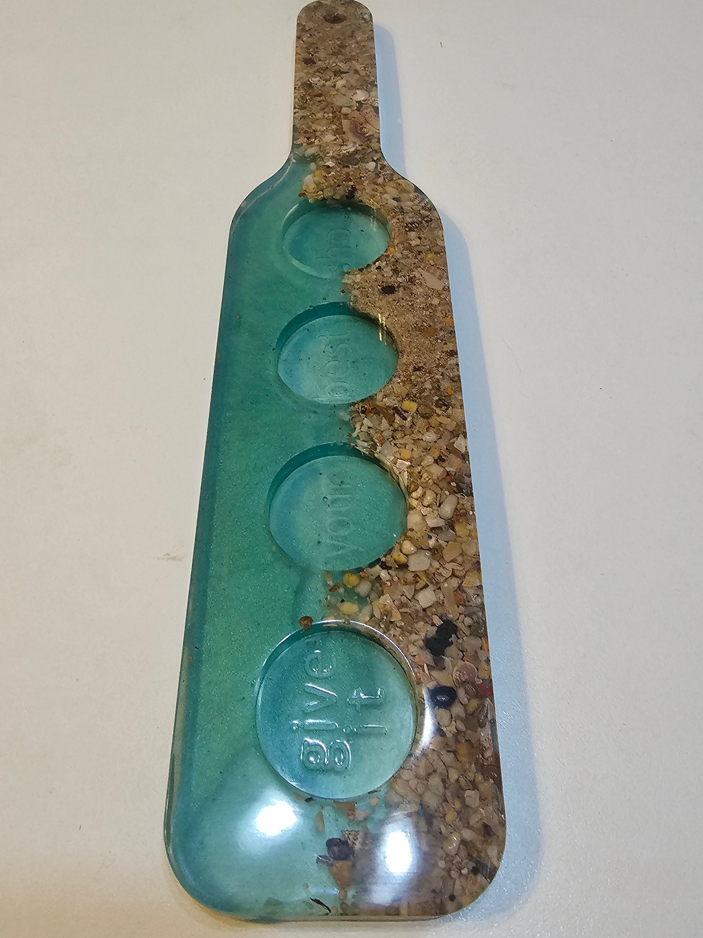 Ocean inspired shot glass tray/ tealight candle tray