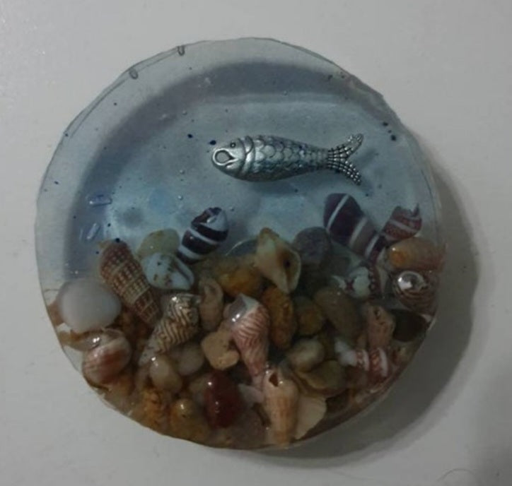 Seascape art to decorate your fridge/ fridge magnet
