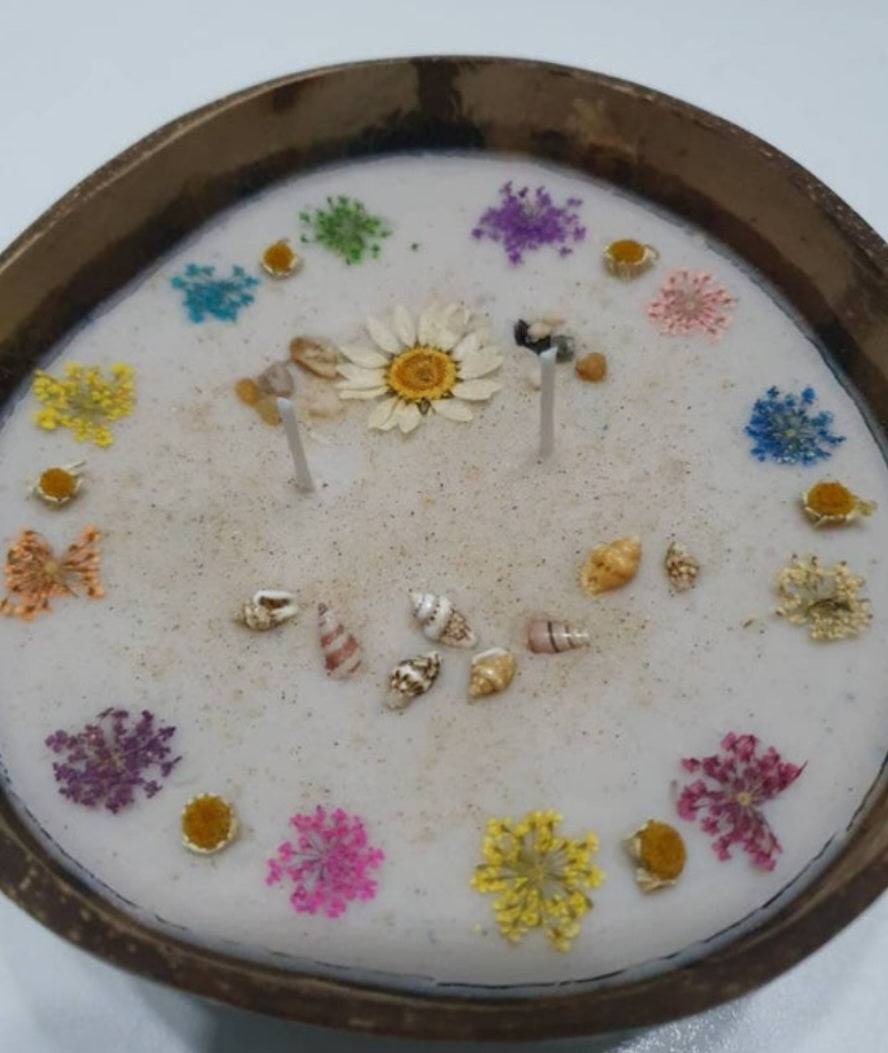 Boho Breeze scented candles - A lei of flowers