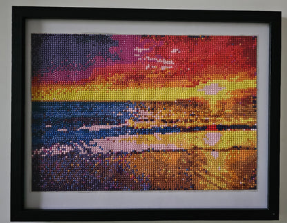 Groovy baby framed artwork - Yellow sunrise