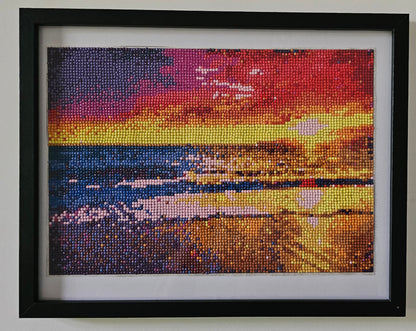 Groovy baby framed artwork - Yellow sunrise