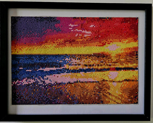 Groovy baby framed artwork - Yellow sunrise