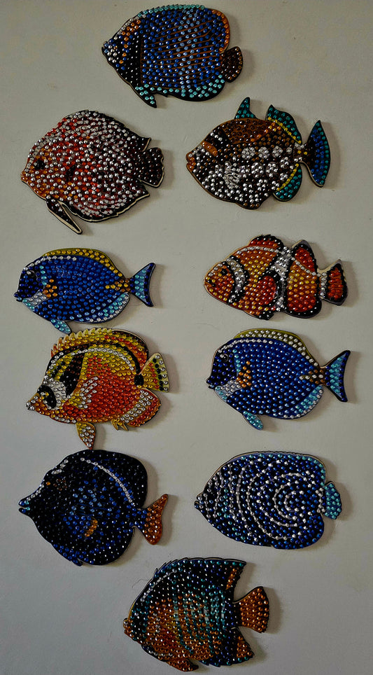 Tropical fish coasters/ fish wall art
