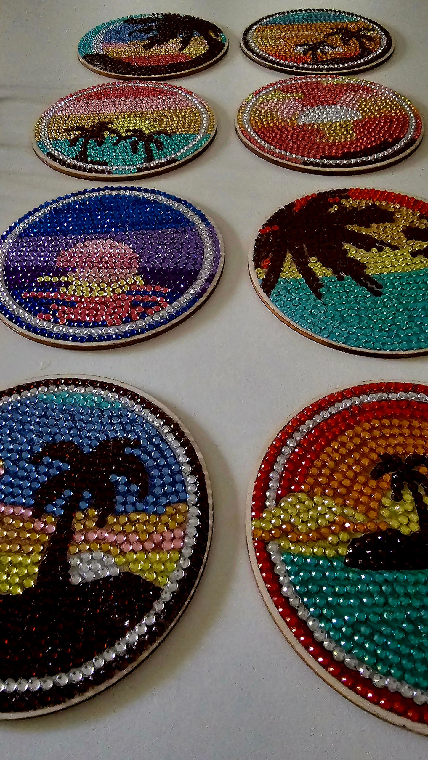 Endless summer retro surf coasters