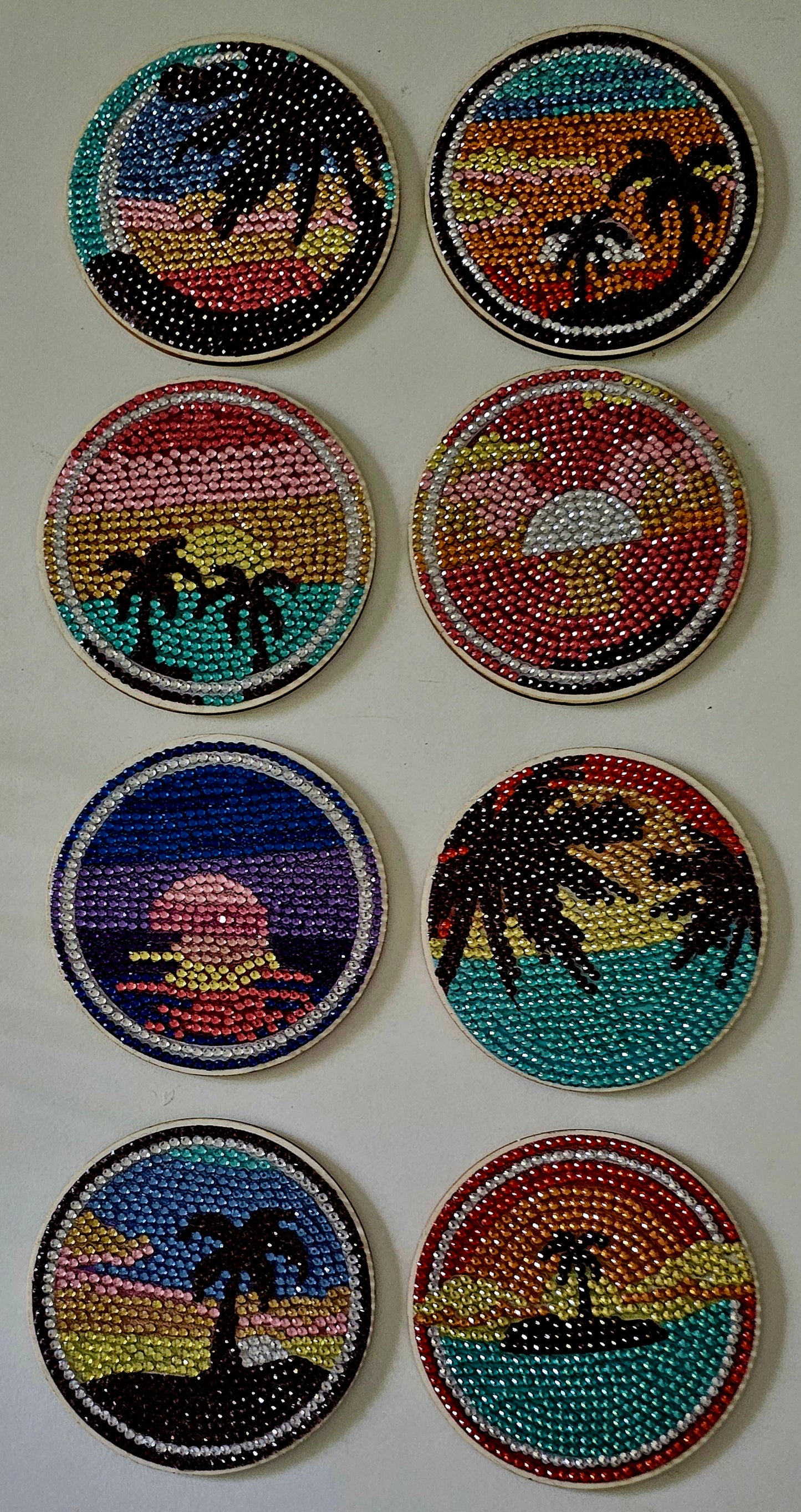 Endless summer retro surf coasters