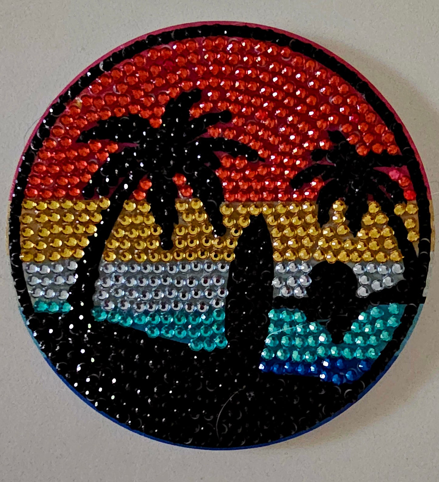 Tropical palms coasters