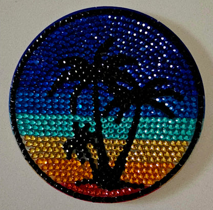 Tropical palms coasters