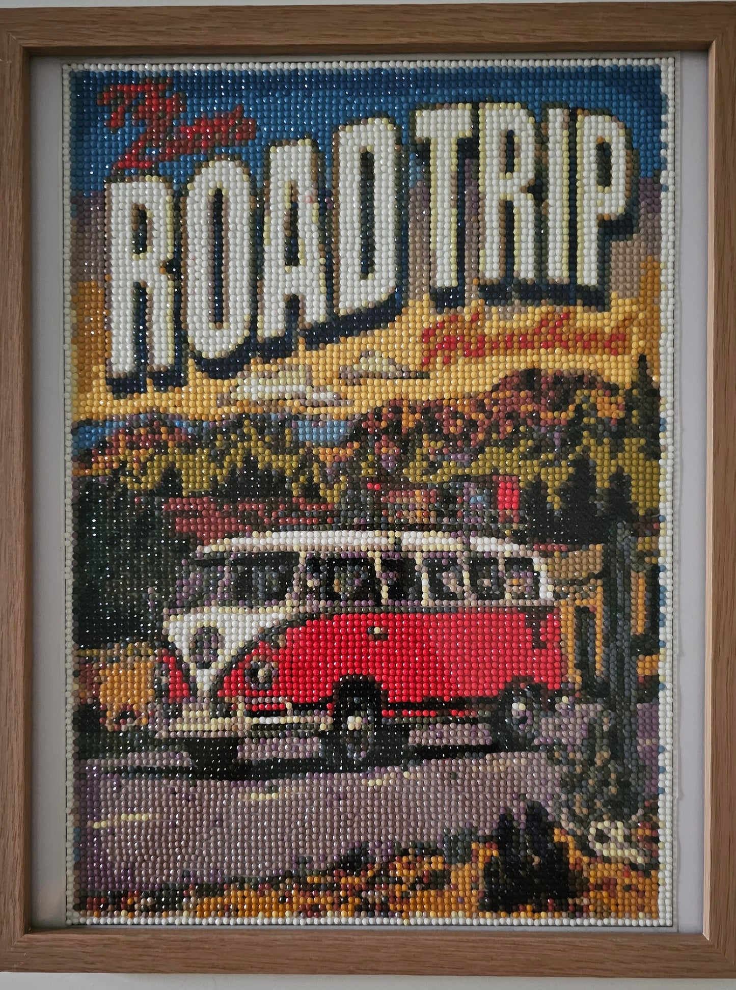 Groovy Baby framed retro inspired artwork - Kombi beach escape