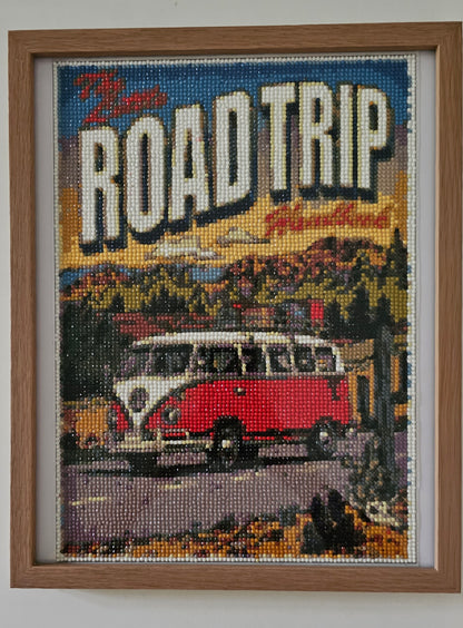 Groovy Baby framed retro inspired artwork - Kombi beach escape