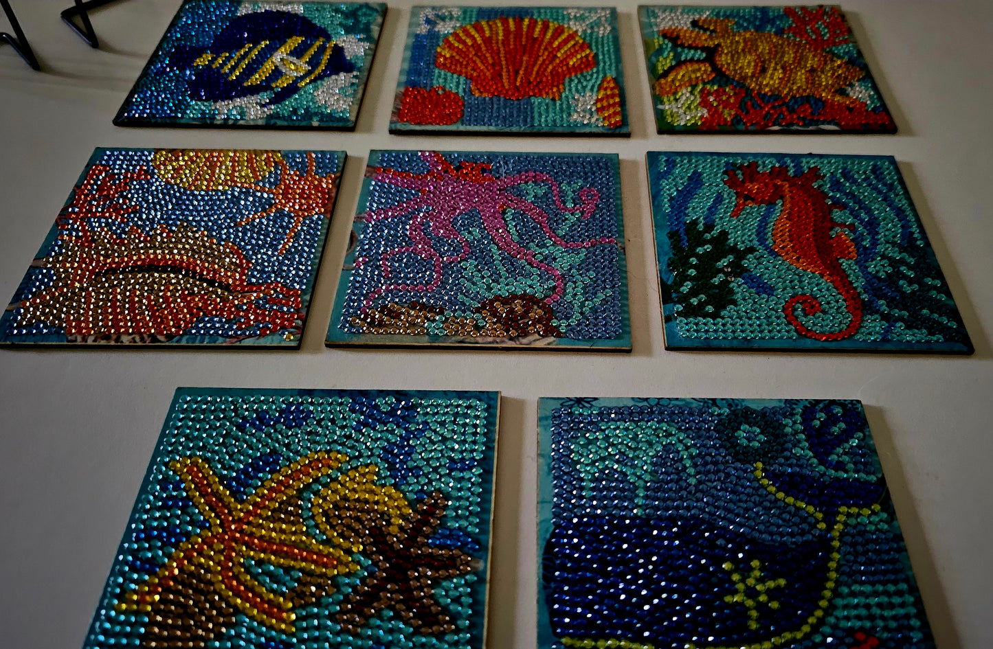 Ocean inspired coaster set