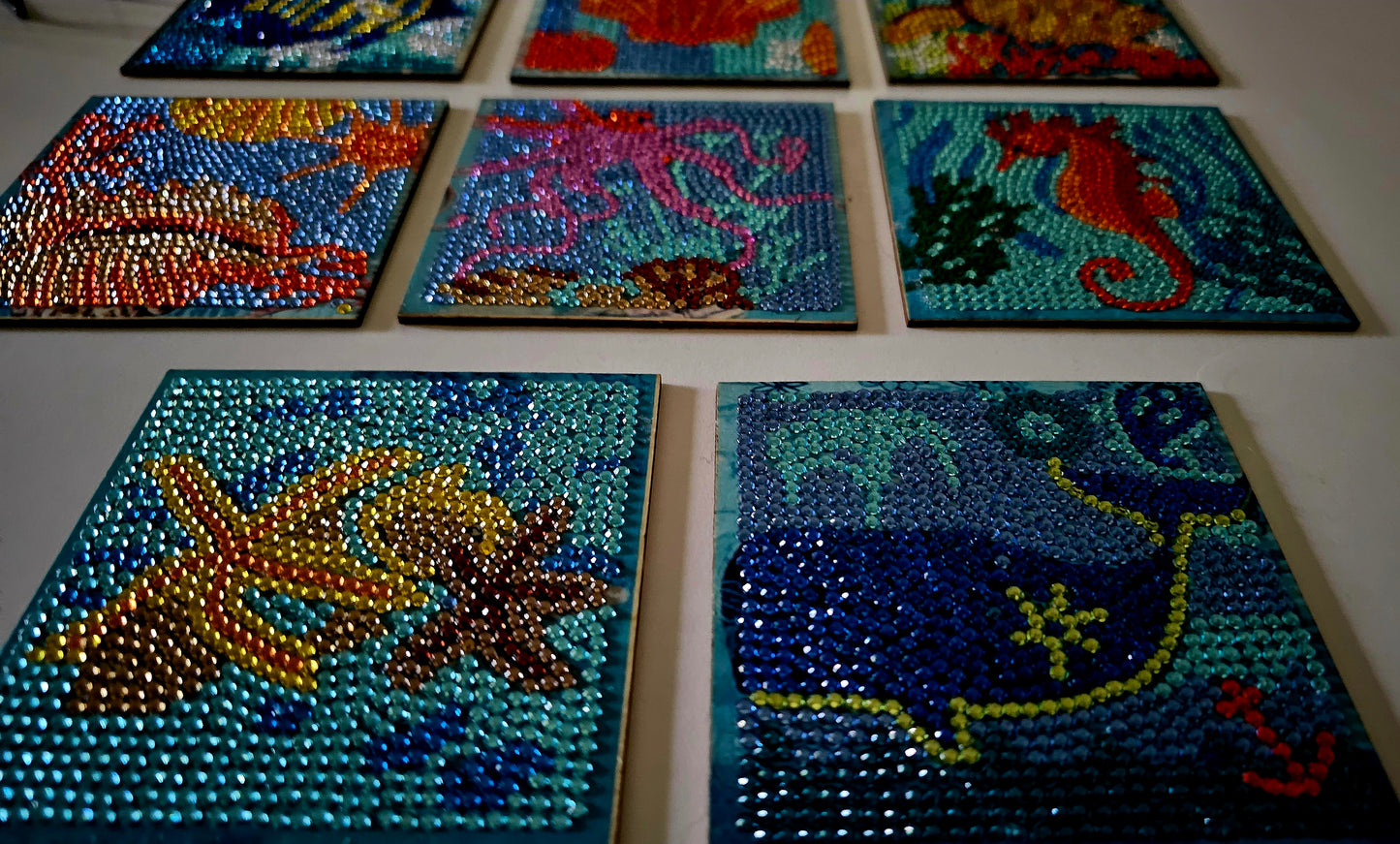 Ocean inspired coaster set