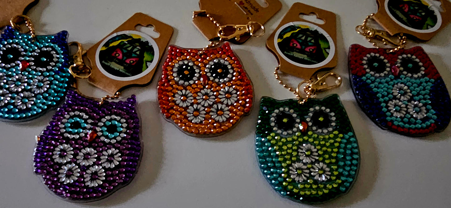 Beach bag bling - Owls