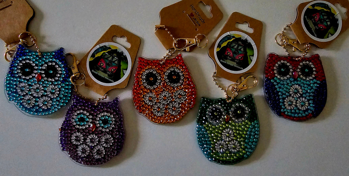 Beach bag bling - Owls