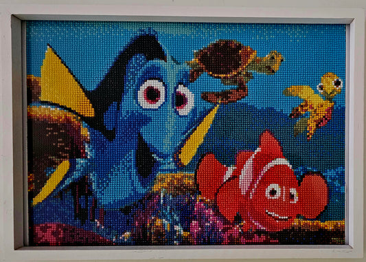 Groovy baby framed artwork - Nemo and friends