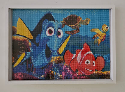 Groovy baby framed artwork - Nemo and friends