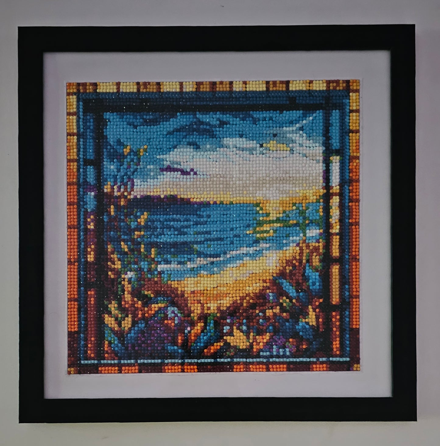 Groovy baby framed artwork - Coastal mosaic