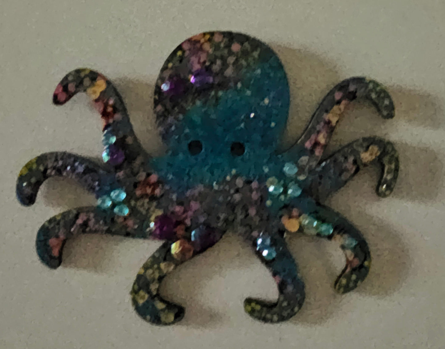 Wooden handmade fridge magnets - Psychedelic octopus