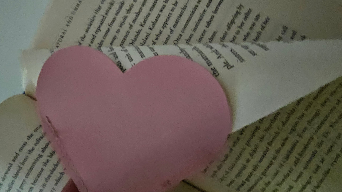 Boho heart bookmark