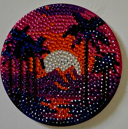 West Coast sunset coaster set