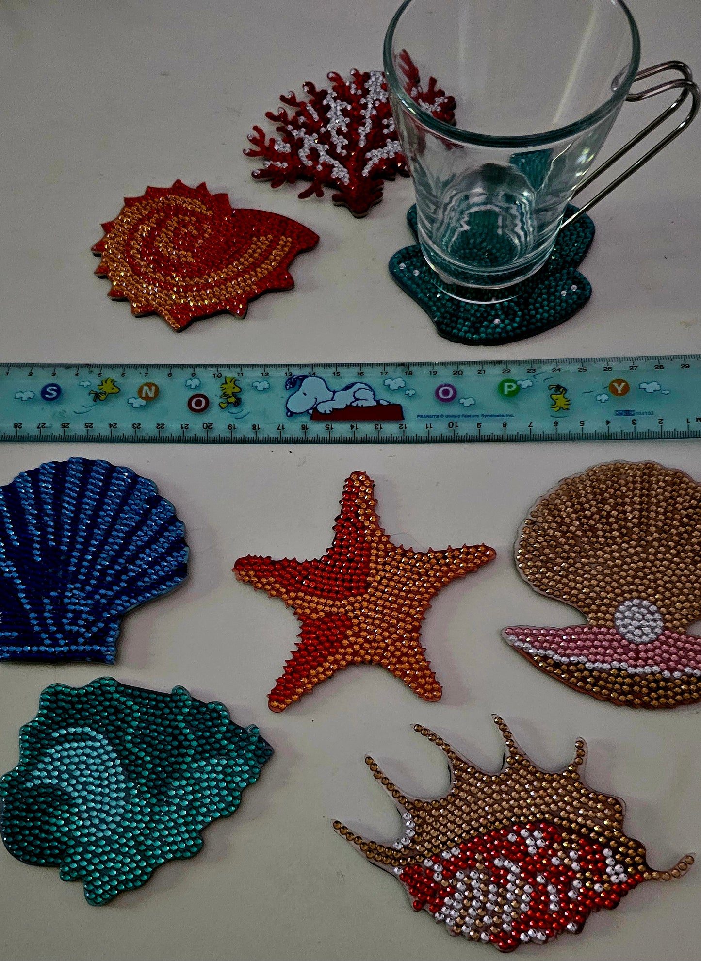 Seashells and Coral coaster set