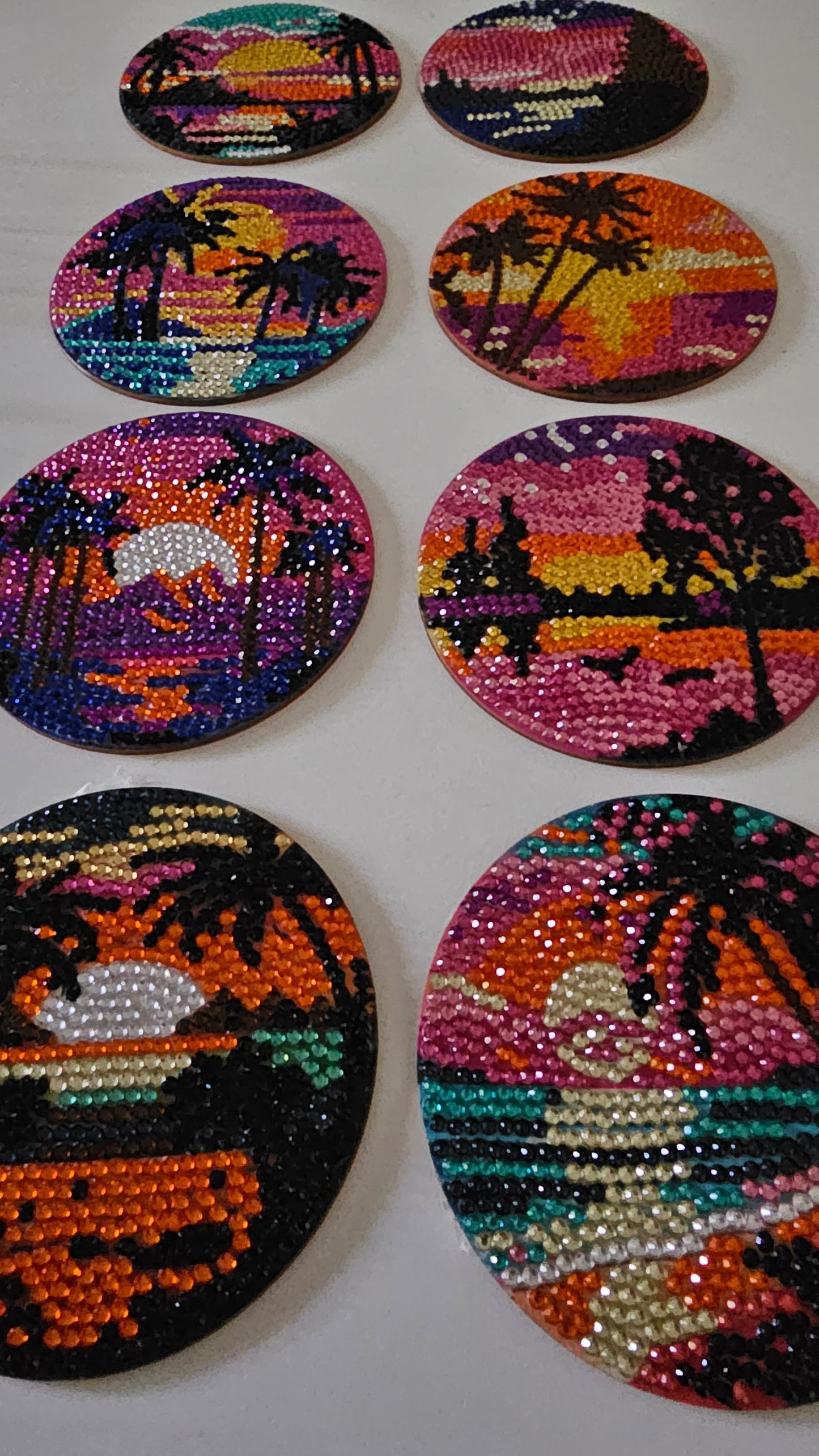 West Coast sunset coaster set