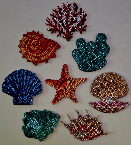 Seashells and Coral coaster set