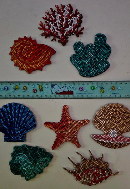 Seashells and Coral coaster set