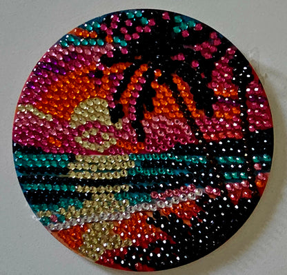 West Coast sunset coaster set